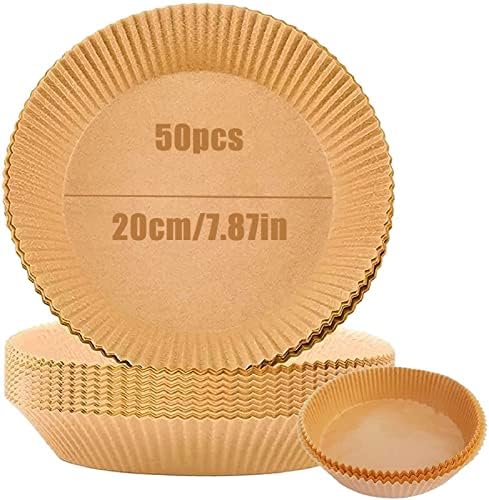 Air Fryer Disposable Paper Liner, Non-Stick Disposable Air Fryer Liners, Oil-Proof Water-Proof for Air Fryer Baking Roasting Microwave