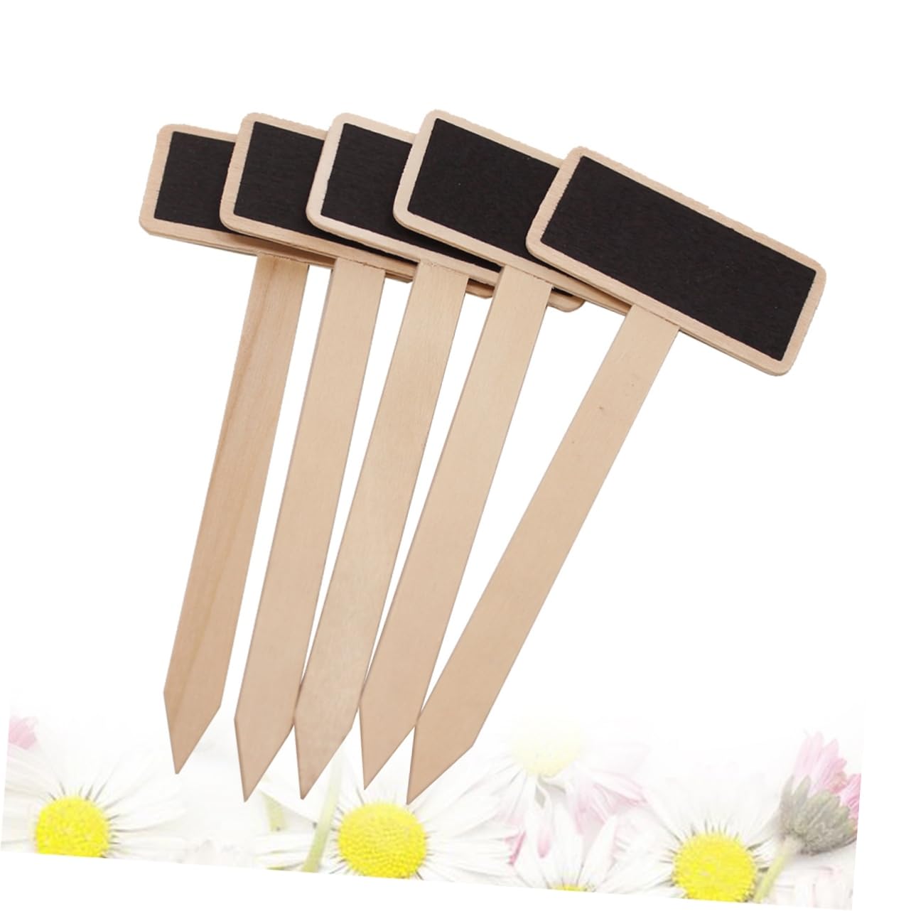 KICHOUSE 20 PCS Mini Wooden Chalkboard Tags for Garden Plants Decorative Blackboard Signs for Weddings Parties DIY Projects and Home Includes Sticks for Easy Insertion