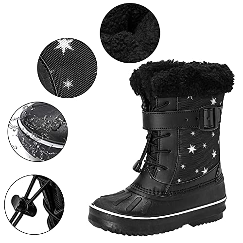 EnJoCho Little Boys Soft Bottom Shoes Children Snow Boots Girls Outdoor Boots Waterproof Warm Boots with Cotton Snow Boots3