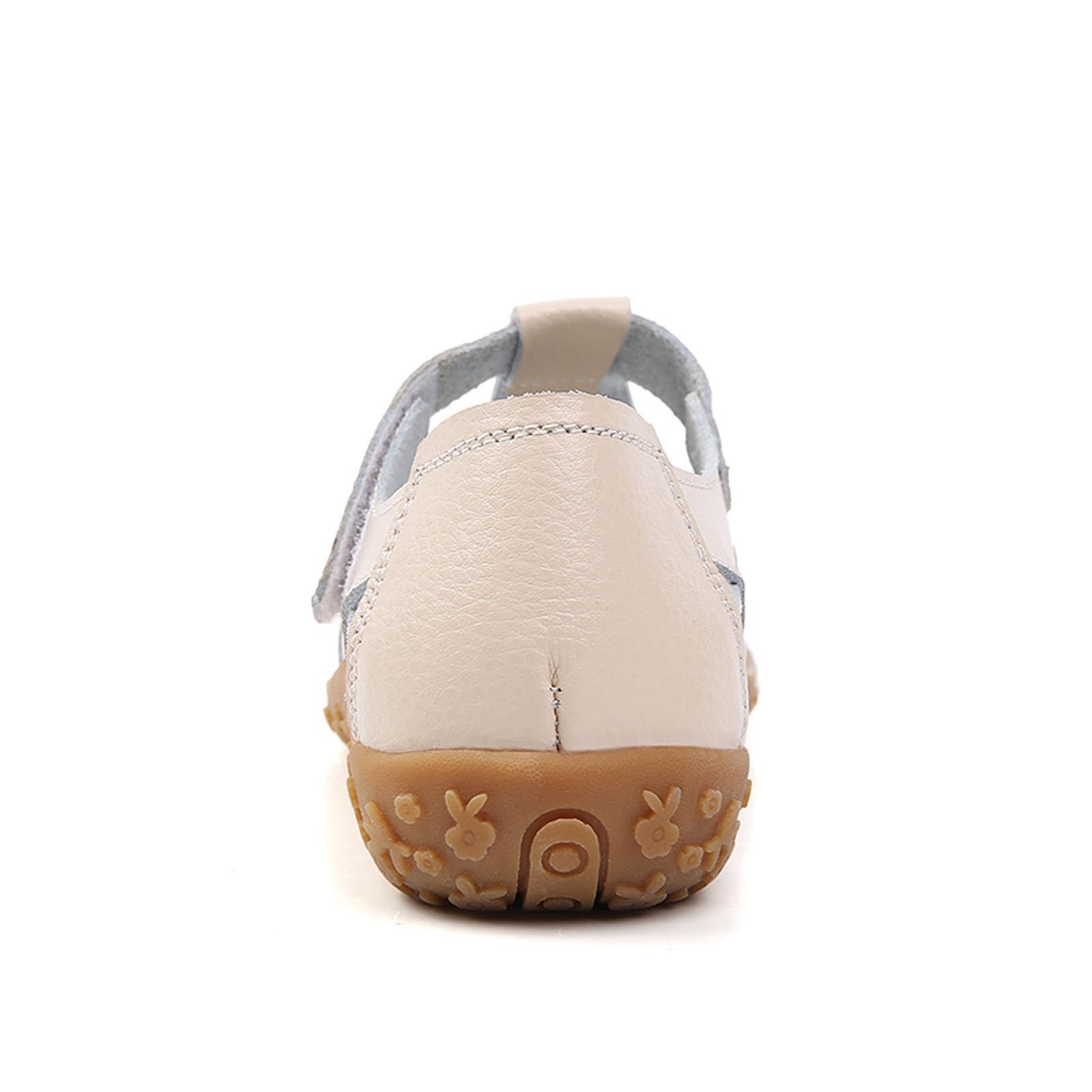 Sandales Orthopédique Femme Été Confortable Respirantes Fermées Randonnée Cuir Sandales Antidérapantes Légères Semelle Souple Chaussures de Plage d'été Femmes Chaussures