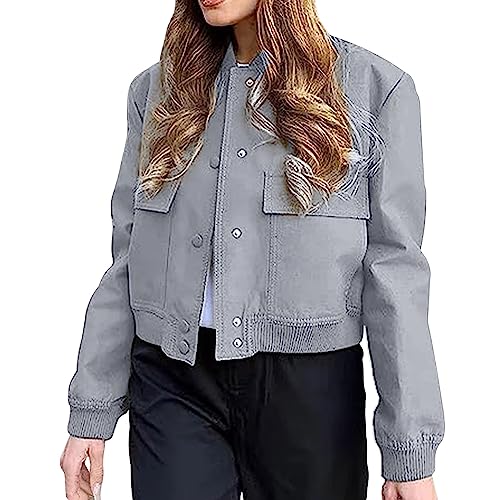 Collage Jacket Kurzjacke Damen Bluson-Damen Jacke Sommer Übergangsjacke...