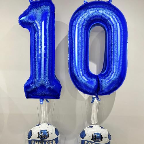 Image of Navy Blue Number 10 Balloon 40 Inch,Dark Blue 10 Balloons Number Big Large Mylar 10th Birthday Balloon for Birthday Party Graduation Anniversary Decorations
