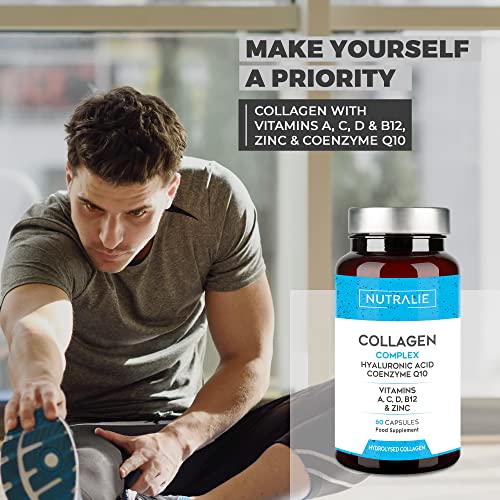 Collagen-Hyaluronic-Acid-Q10-Hydrolysed-Collagen-Women-Men-Vitamins-A-C-D-B12-Zinc-Skin-Joints-and-Hair-High-Strength-Collagen-Complex-60-Capsules-Nutralie