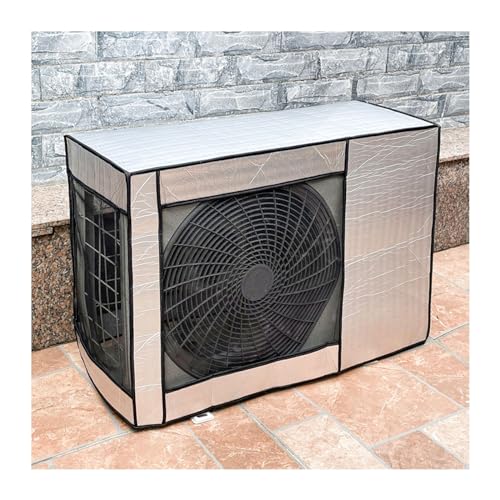 Silberne Alufolie Klimaanlagenabdeckung Wärme- Und Schalldämmende Abdeckung Ohne Abnehmen Zu Öffnen Wasserdicht Sonnen- Und Alterungsbeständig Bänder Zur Verstärkung Der Befestigung(100x80x43cm/39.4x3