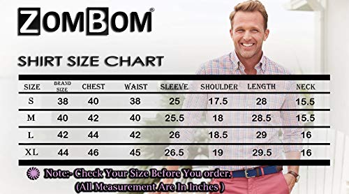 Image of Zombom Men's Regular Fit Casual Shirts