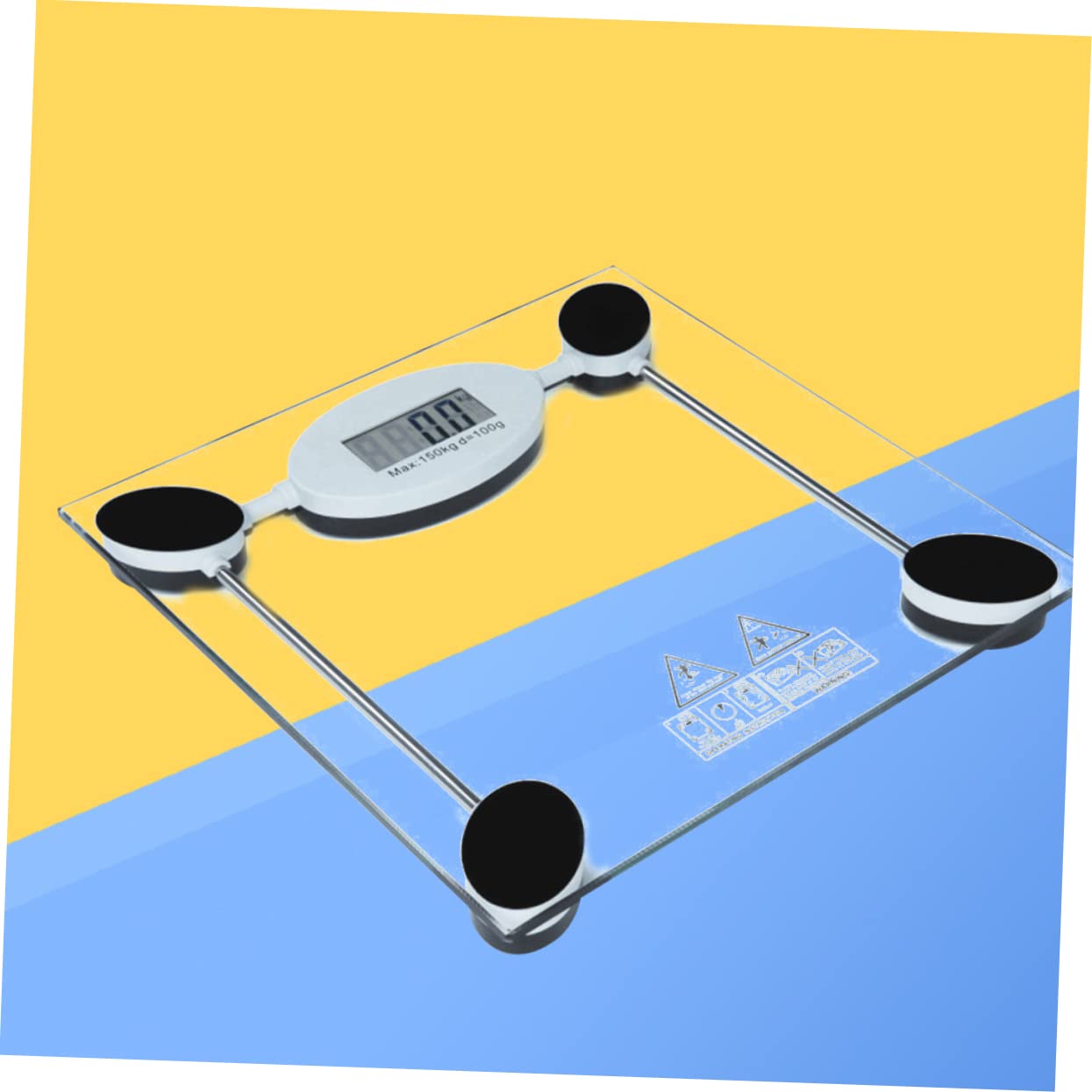Digitalper Peso Corporeo Vetro Temperato con Display LCD Precisione Design Elegante e Portatilper Uso per Regali e