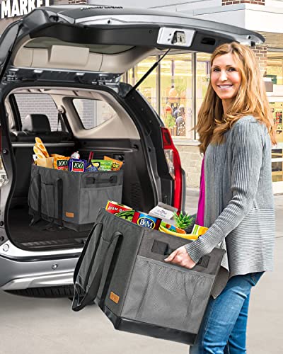 WONDAY Extra Large Foldable Standing Tote Bag, Reusable Thirty One Bag with Handles for Grocery Shopping, Beach, and More - Image 7