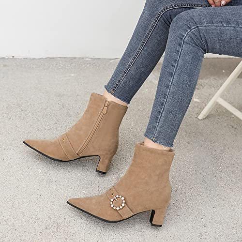 Gicoiz Vintage Chelsea Womens Block Heel Harness Ankle Boots3