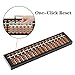 Lizbin Digital Standard Abacus Professional 17 Column with Reset Button, Chinese Japanese Abacus Calculator Educational Tools Abacus Counting Tool Arithmetic Tool Calculator (Brown)
