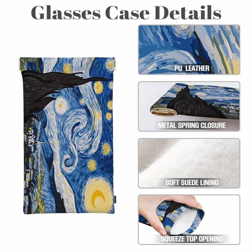 Image of Dragonfly Glasses Case Lightweight Glasses Cases PU Sunglass Organizer Eyeglasses Case Glasses Cases For Men Women