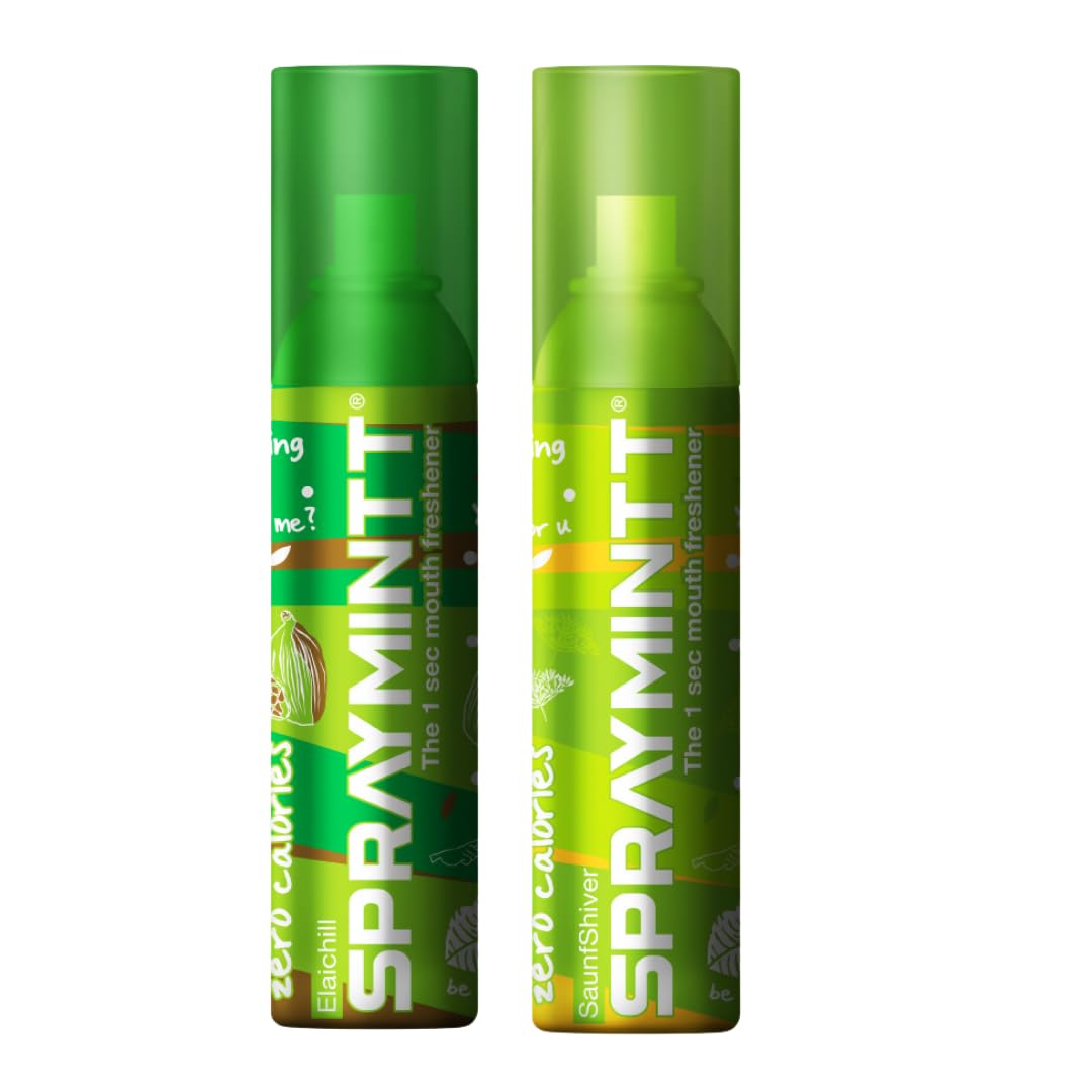 Mouth Freshener | Mukhwas | Breath Freshener|Oral Hygiene |175+ sprays of instant long lasting with Zero Calories Freshness | Elaichii flavour + Saunfshiver flavour | 15g - Combo of 2
