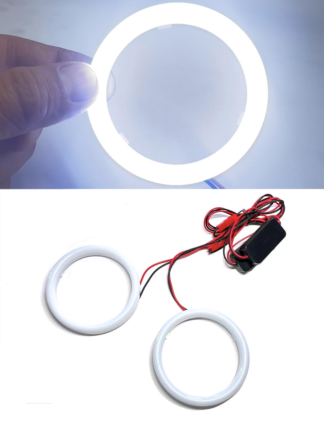 COB イカリング/白/ホワイト/2個/145mm/ヘッドライト加工 プロジェクター ウーハーに/ネコポス 送料無料 COB イカリング⁄白⁄ホワイト⁄2個⁄145mm⁄ヘッドライト加工