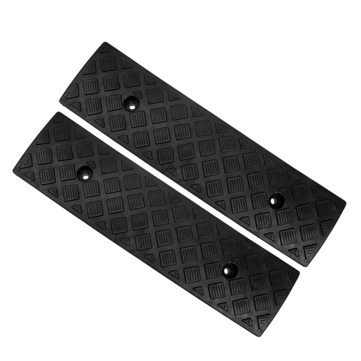 Rampa de bordillo para bicicleta y coche pack de 2 de plástico negro ifundom para jardín y hogar