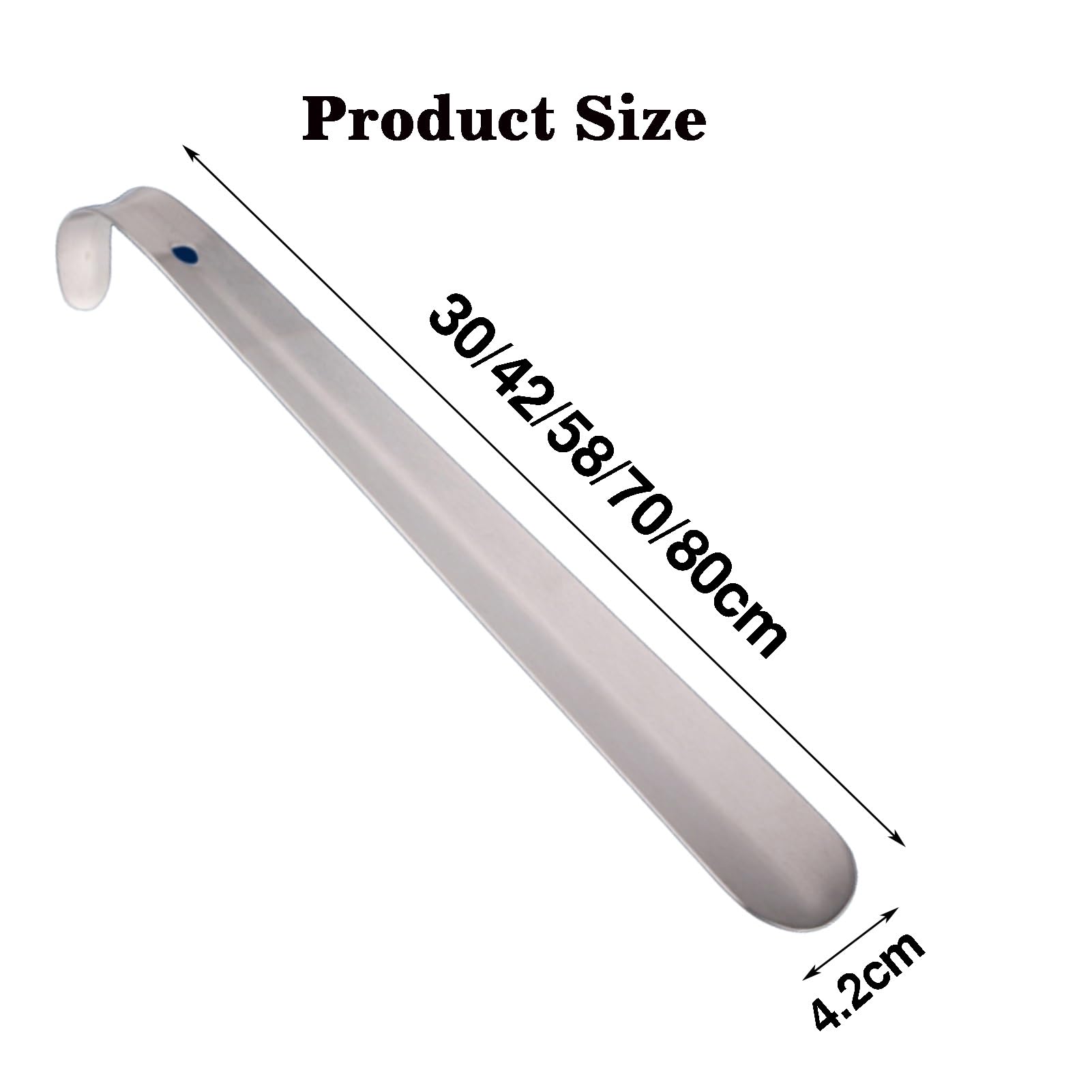 Genérico Herramienta Antideslizante For Calzado Con Calzador De Acero Inoxidable For Viaje, Mango Largo De Calzador De Metal, Tiene Un Mango Ideal