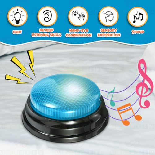 Image of Wembley Buzzer for Games Project Quiz with Punch Sound & Lights Battery Operated Portable Compact Non-Toxic Safe Answer Buzzer for Kids Adults Teacher - Pack of 1
