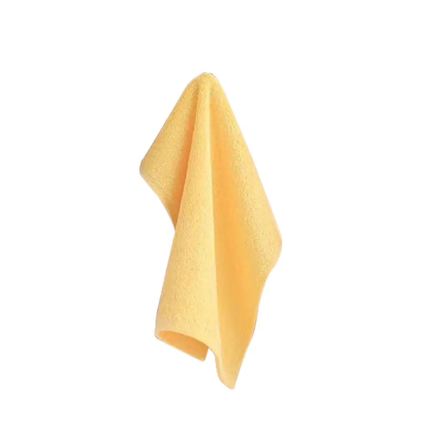 FGUJSUR Hand Towels 2pcs 25x25CM Square Towel Fiber Hanging Loop Small Washcloth Bathroom Towels(Light Yellow)