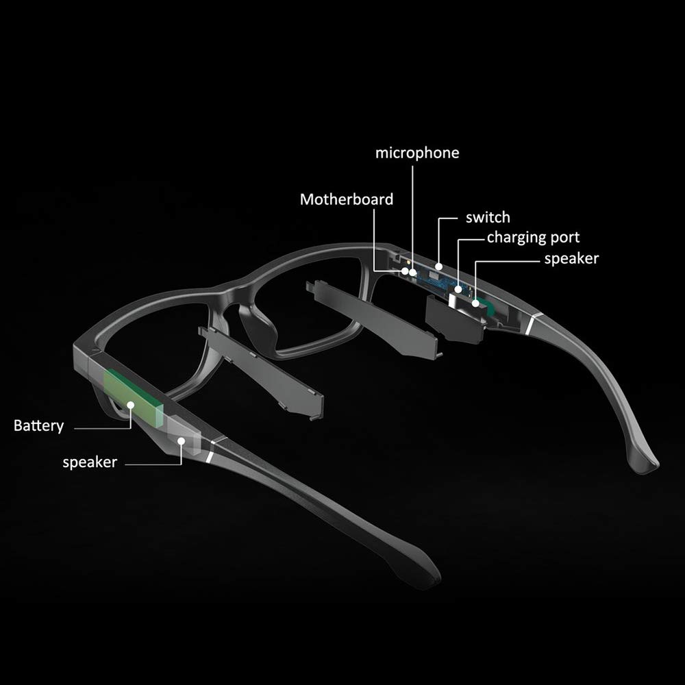 Amazon.co.jp: スマート ワイヤレス アイウェア 骨伝導グラス アンチ