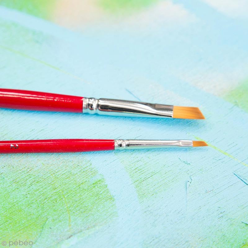 Pébéo No. 04 Iris Gold Bevelled Brush