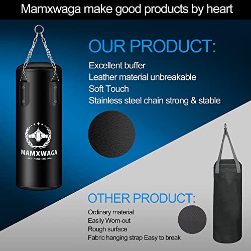 Mamxwaga Kids Punching Bag Set Unfillde, Hanging Boxing Bag Kickboxing Bag With Boxing Gloves, Kids Boxing Set For 3-10 Years, For Youth Karate Muay Thai Kick Taekwondo Training #TOP6
