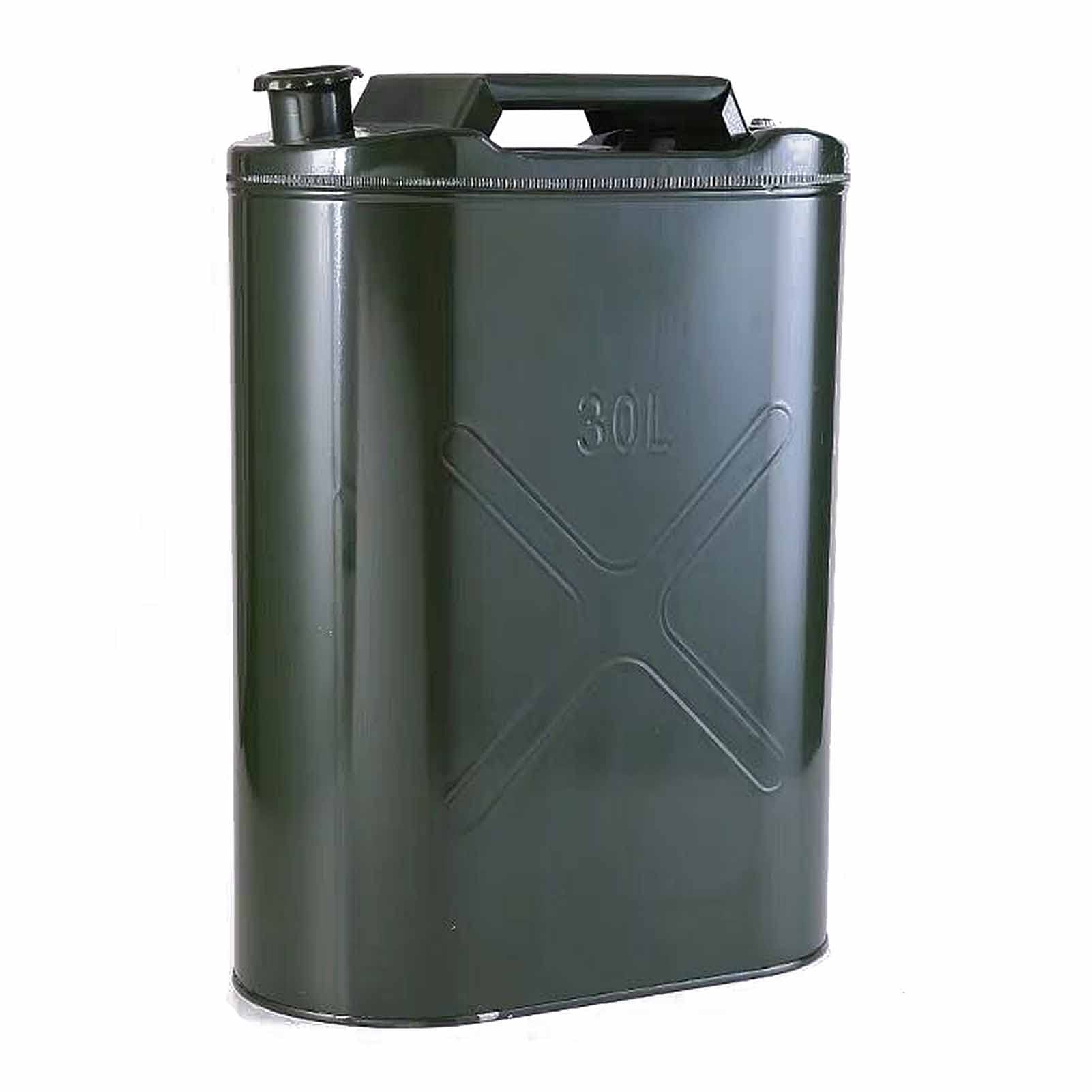 WUTONG Benzina a Base di Benzina addensata Benzina Militare può 30 Litri 20 Litri 10L Serbatoio Diesel Verticale Portatile Contenitore Carburante - Verde