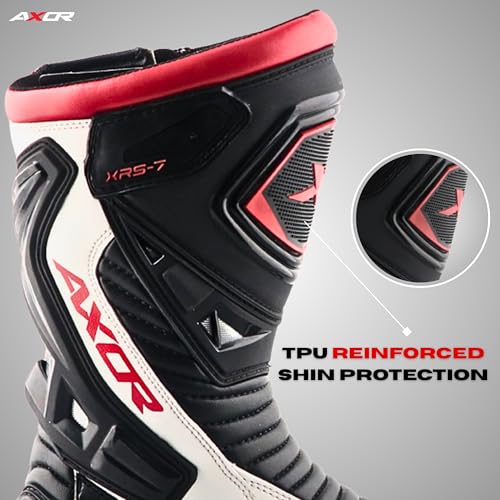 Image of Axor Slipstream PRO Riding Boots Black White Red UK10