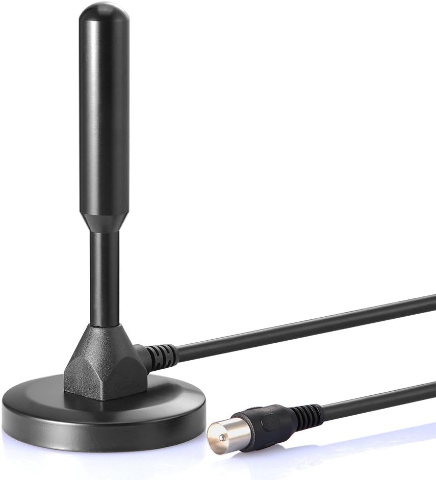 URANT DVB-T2 HD Antenna (max. 30dBi) High Gain Digital Indoor/Outdoor TV Antenna for USB TV Tuner/ATSC Television/DAB Radio - With Magnetic Base