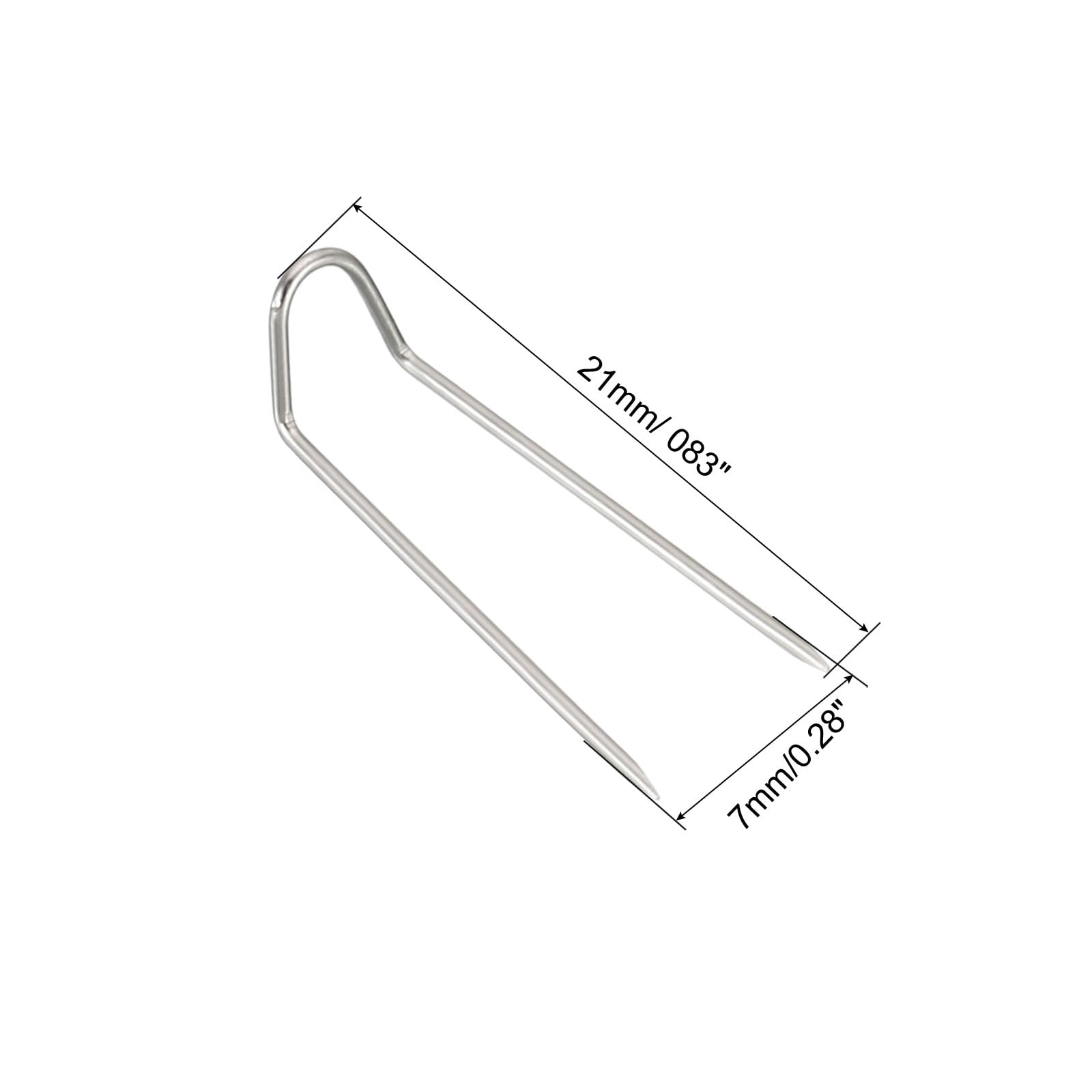 PATIKIL Fork Pins, 200 Pcs Stainless Steel Sewing U-Pins 0.8" Double Blocking Pin for Sewing Jewelry Fabric Craft DIY Silver - Image 2