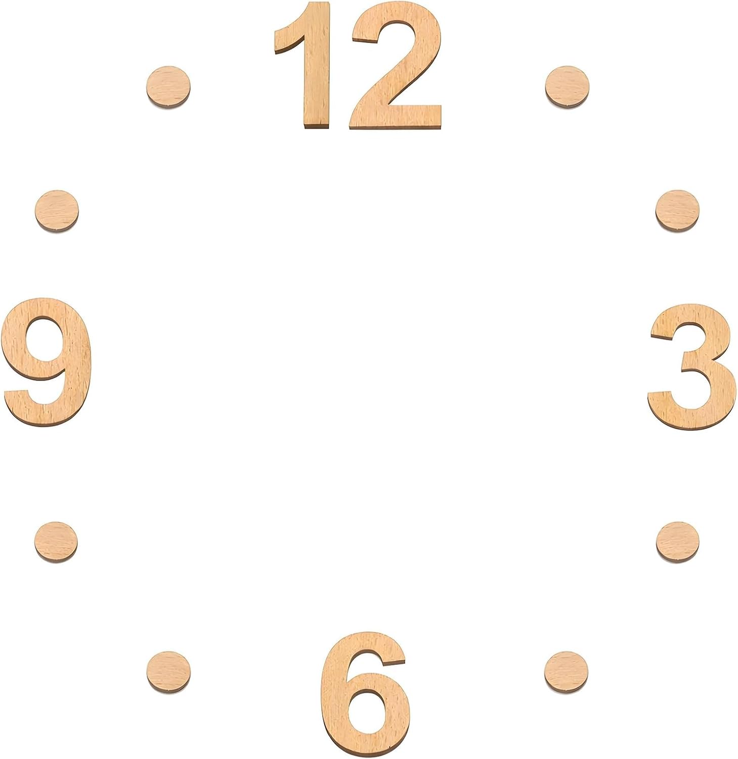 Amazon.com: Wooden Clock Numbers Kit, Self Adhesive Wood Clock Numbers ...
