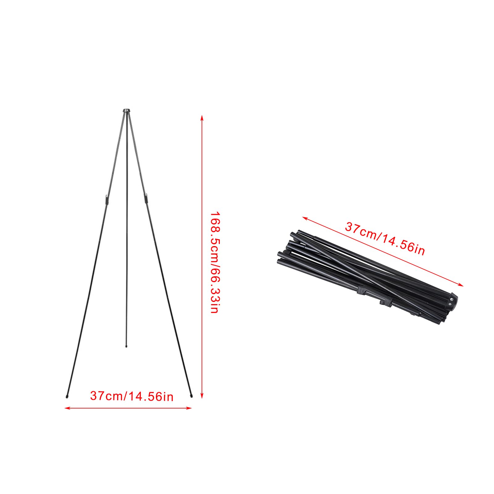 Caballete plegable ajustable para artistas, fácil de ajustar y soporte de dibujo plegable para estudiantes de arte