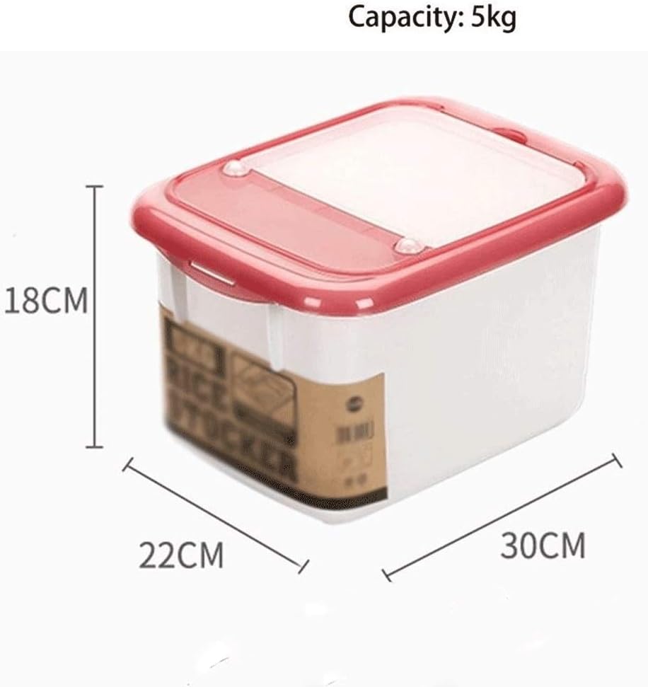 Measuring Cup 5kg High Value Plastic Rice Storage Container Box Violet Box A