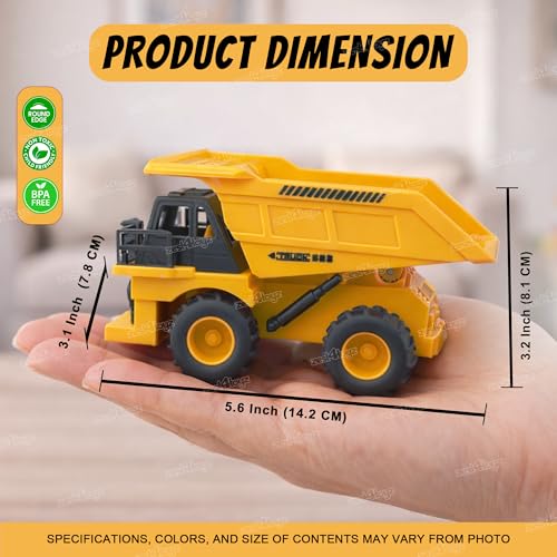 Image of Zest 4 Toyz Dumper Truck Toy for Kids Friction Power Construction Engineering Truck Dumper Push and Go Vehicle Toy for Toddlers