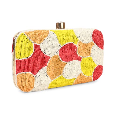 Image of LONGING TO BUY Hand Crafted Designer Box Clutch - Zari Embroidery For Women