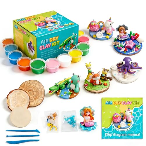 Air Dry Clay Kits for Kids,Animal & Ocean Theme,Modeling Clay