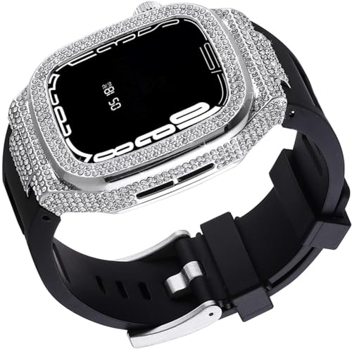 Kit bracelet Apple Watch Ultra diamant en métal pour un cadeau d'anniversaire chic