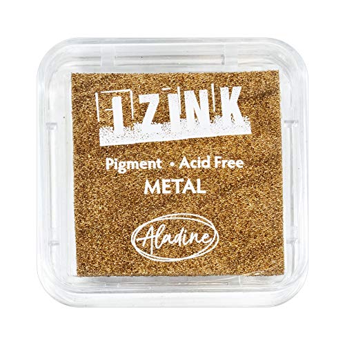 Stempelkissen Izink Pigment Stempelfarbe - Stempelkissen Classic schnelltrocknend – Scrapbooking, Embossing und kreative Kartengestaltung – Größe 5x5cm (Classic Copper)