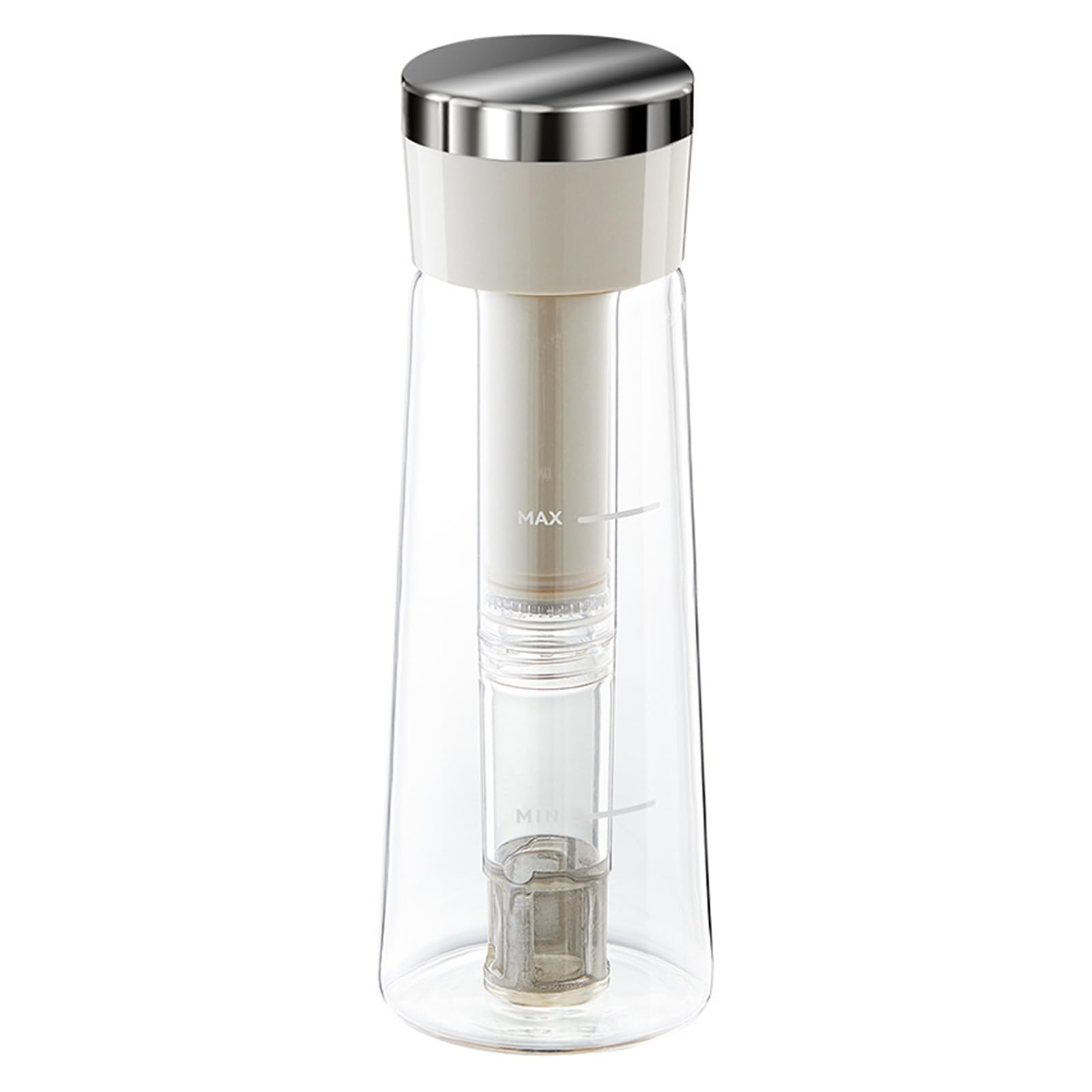 Kalttoy White Leak Proof Stainless Steel Cold Brews Carafes Portable Iced Coffee Maker Large Capacity Glass For Travelers Campers Leak Proof Cold Brews Infuser