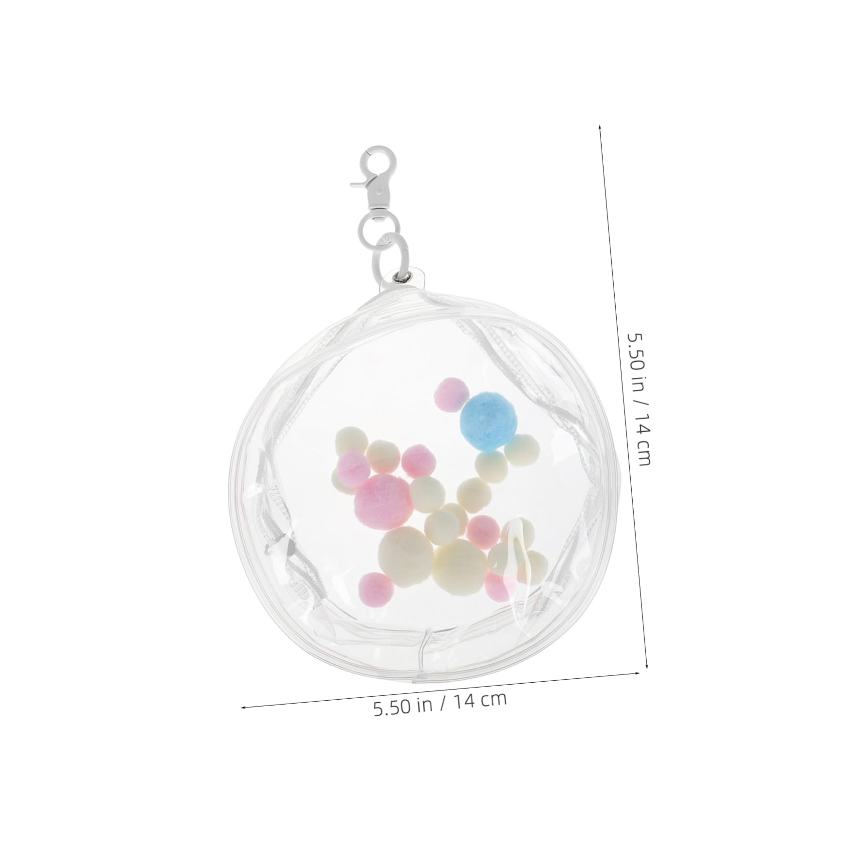 FOYTOKI Clear Pouch Keychain Storage Bag for Dolls Transparent Display Bag with Material for Travel Protection Cute Keychain Accessory for Backpack Collectors Doll Carrier