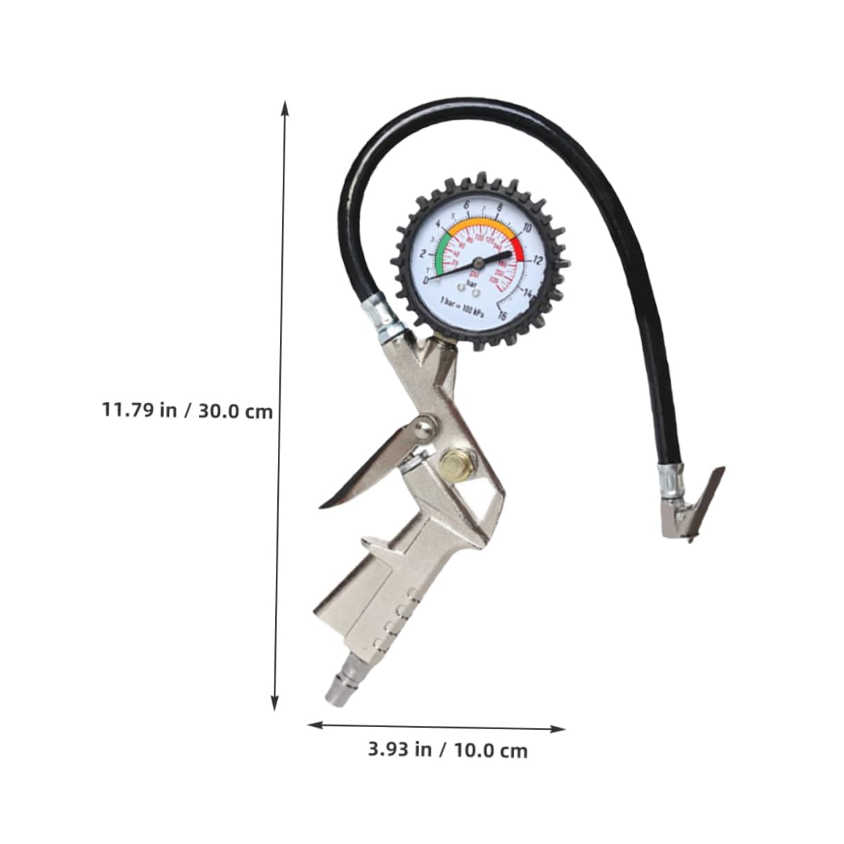 PRETYZOOM Car Tire Pressure Gauge Automotive Duty Tire Inflator Air Hose Secure Chuck for Cars Trucks Motorcycles