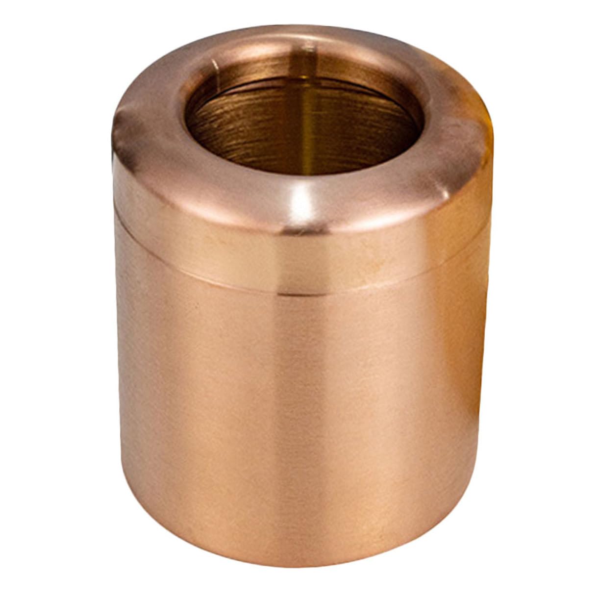 Cabilock Stainless Steel Desktop Trash Can Open Top Waste Bin Bronze Small Waste Basket for Office Home Stylish Countertop Garbage Bin