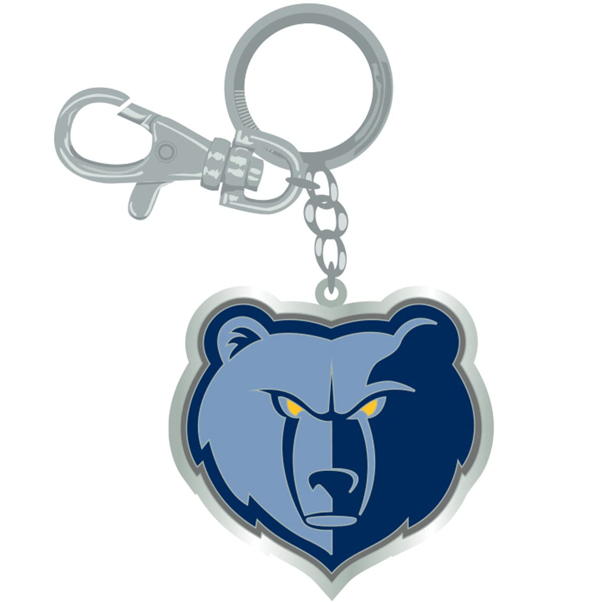 Pro Specialties Group Unisex Silver/Gold Memphis Grizzlies Keychain Zamac Logo