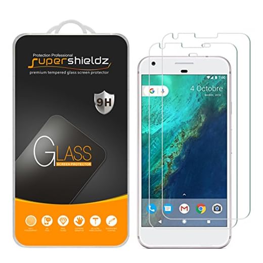 Supershieldz (2 Pack) Designed for Google Pixel Tempered Glass Screen Protector, Anti Scratch, Bubble Free