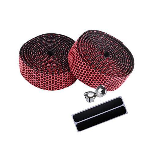 2xThick Bicycle Handlebar Tape Bar Drop Wrap MTB Road Bike Anti-Slip Punch - EVA Cushioned, Anti-Slip Silicone, Durable Leather