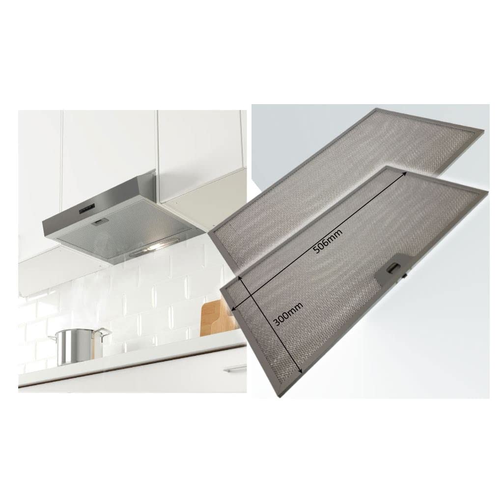 Ufixt® Fettfilter für Dunstabzugshaube, Metallgitter, 506 mm x 300 mm, 2 Stück