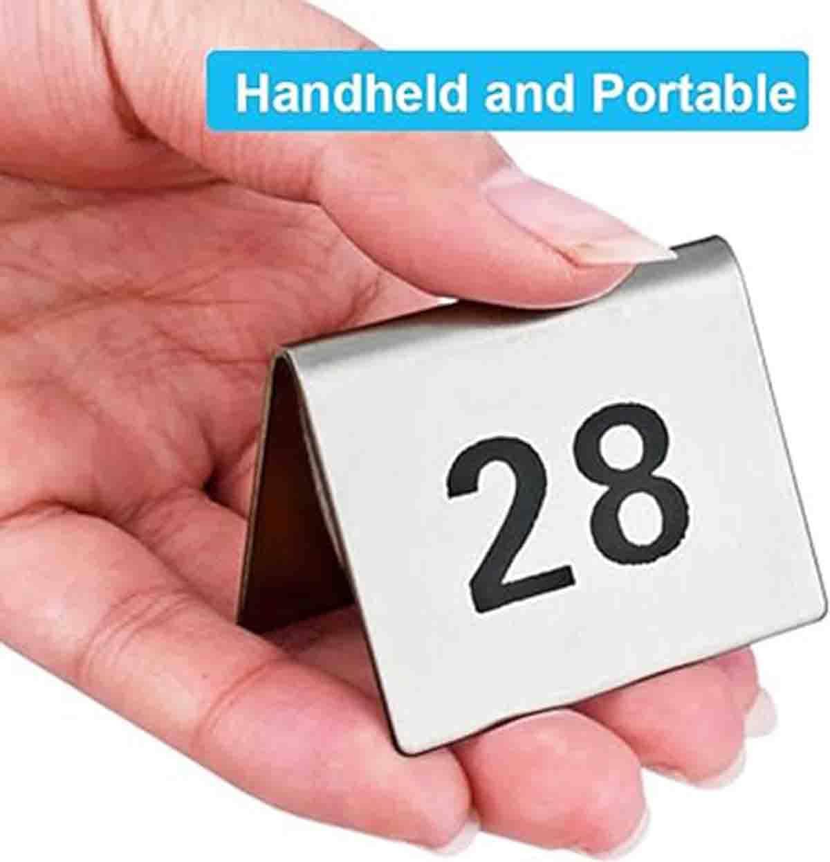 Numeros de Mesa 1-25 1-50 1-100 Numeros de Mesa para Restaurantes Cafes Bodas Banquetes, Reciclables, Numeros de Mesa Estilo Carpa, Cartel Digital para Mesa Platos de Asiento Tarjeta,1to25