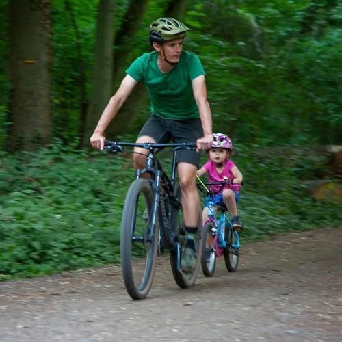 Fahrrad Abschleppseil Kinder mit Dreiecktasche,Elastisches 2.5M Fahrrad Traktionsseil,Eltern Kind Zugseil Abschleppseil Traktionsseil,Tragfähigkeit 500 lbs für Kinder MTB Bike (Model A, Einheitsgröße)
