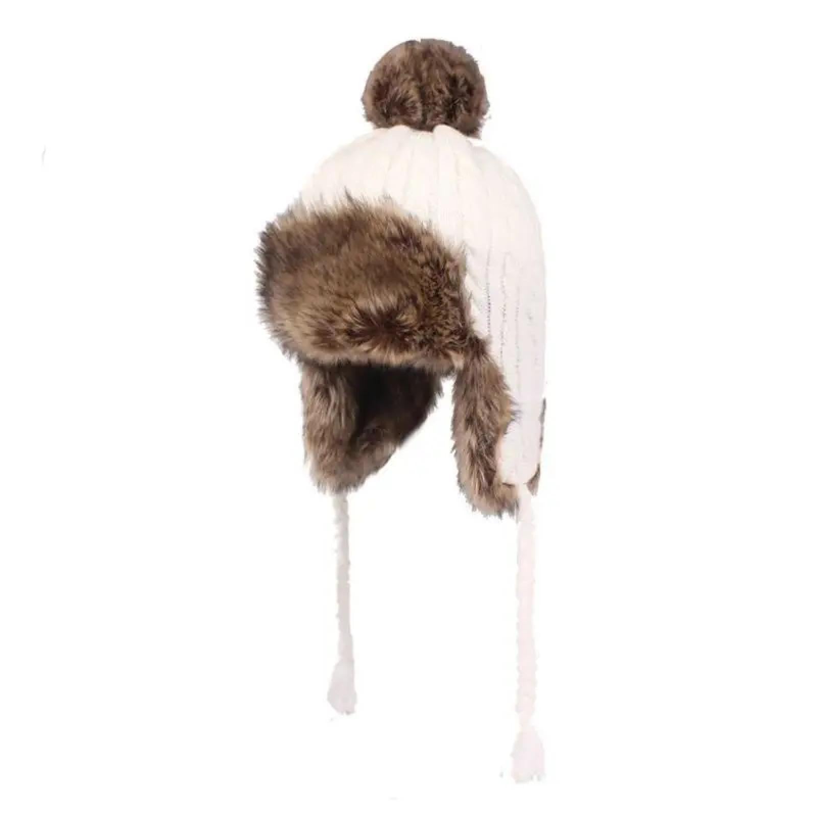 Czapki Czapki Skullies Czapki Beanie Jesień Zima Kobiety Czapka z uszami Gruba Ciepła Czapka Zimowa Damska Dzianinowa Rosyjska Czapki z Warkoczami Wiatroszczelna Czapka Narciarska