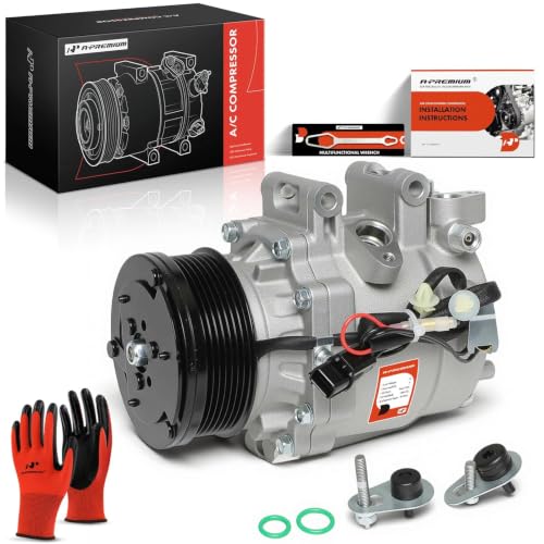 Image of A-Premium Air Conditioner AC Compressor with Clutch | Compatible with Honda Civic 1.8L 2006-2011, Replaces# 38800-RNA-A01, 38810RRBA01 38800RNBA02 38800-RNB-A02