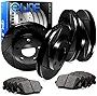 R1 Concepts Front Rear Brakes and Rotors Kit |Front Rear Brake Pads| Brake Rotors and Pads| Ceramic Brake Pads and Rotors |fits 2017-2020 Hyundai Ioniq, 2019 Kia Niro EV