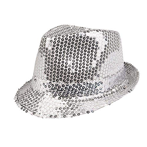 Boland - Chapeau à paillettes, Unisexe, Tenue disco, Accessoire disco, Carnaval, Costume, Fête à thème, Soirée à thème