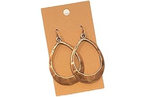 Large Copper Dangle Earrings for Women